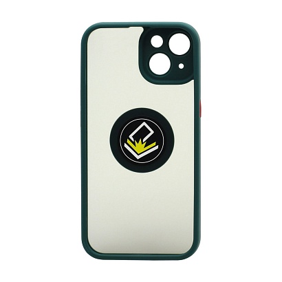 Чехол Shockproof Ring для Apple iPhone 14/6.1 (005) зелено-оранжевый