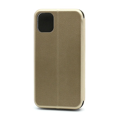 Чехол-книжка BF модельный (силикон/кожа) для Apple iPhone 11/6.1 золотистый