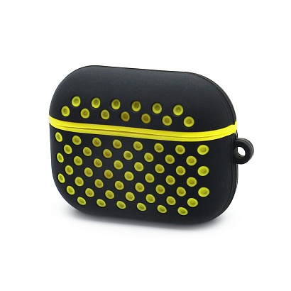 Чехол для наушников AirPods Pro силиконовый Sports черно-зеленый