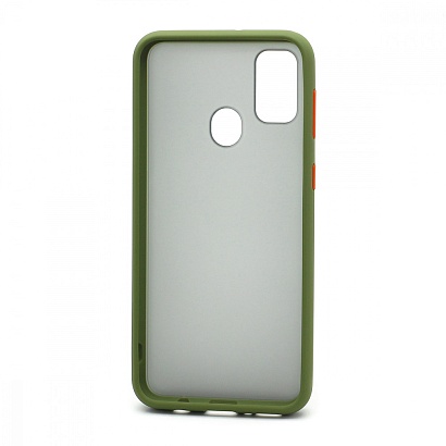 Чехол Shockproof силикон-пластик для Samsung Galaxy M21/M30S хаки-оранжевый