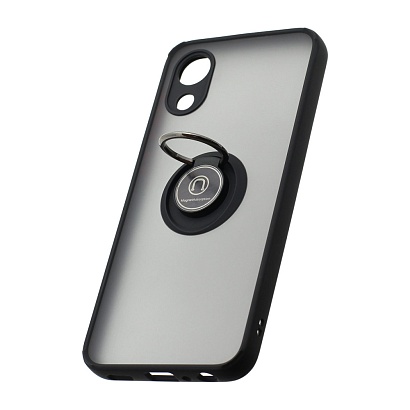 Чехол Shockproof Ring для Samsung Galaxy A03 Core (003) черно-красный