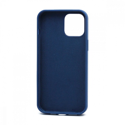 Чехол Silicone Case без лого для Apple iPhone 12 Pro Max/6.7 (полная защита) (020) синий