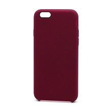 Чехол Silicone Case без лого для Apple iPhone 6/6S (052) бордовый