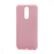 Чехол Fashion с блестками силикон-пластик для Xiaomi Redmi 8 розовый