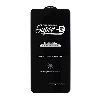 Защитное стекло MTB Super-D для Samsung Galaxy S22 Plus/S23 Plus черное тех. пак