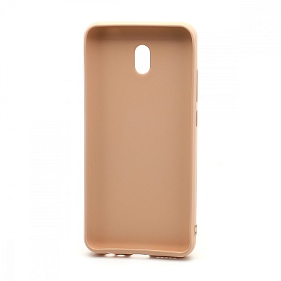 Чехол силиконовый с кожаной вставкой Leather Cover для Xiaomi Redmi 8A розовый