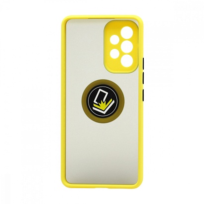 Чехол Shockproof Ring для Samsung Galaxy А53 (001) желто-черный