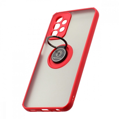 Чехол Shockproof Ring для Samsung Galaxy А23 (002) красно-черный
