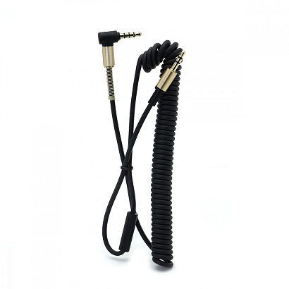 Кабель AUX (3,5 mm jack) HOCO UPA 02 (с микрофоном 200см) черный