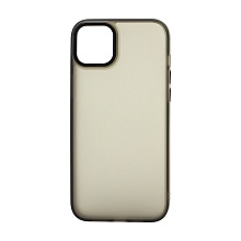 Чехол Metal Frame матовый для Apple iPhone 14 Plus/6.7 (001) черный
