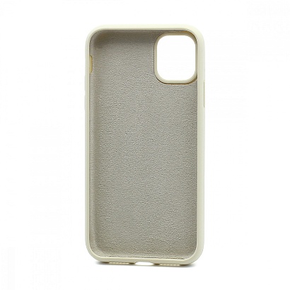 Чехол Silicone Case без лого для Apple iPhone 11/6.1 (полная защита) (011) бежевый