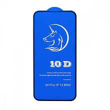 Защитное стекло 6D (T.M) для Apple iPhone 13 Mini/5.4 черное тех. пак