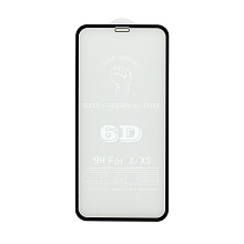 Защитное стекло 6D Premium для Apple iPhone 11 Pro/X/XS черное тех. пак