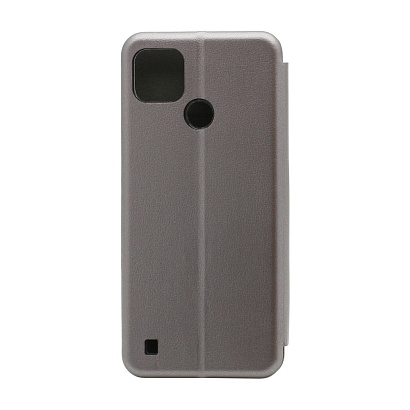 Чехол-книжка BF модельный (силикон/кожа) для Realme C21Y/C25Y серебристый