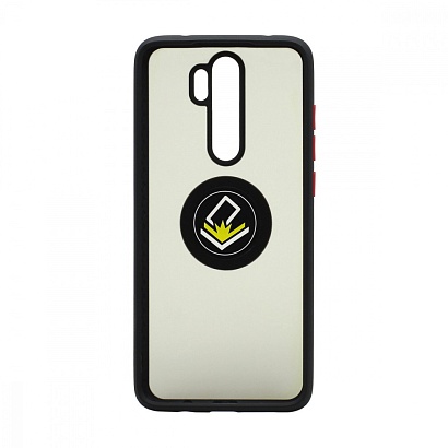 Чехол Shockproof Ring для Xiaomi Redmi Note 8 Pro (003) черно-красный