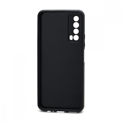 Чехол со стеклянной вставкой без лого для Huawei P Smart 2021/Y7a черный