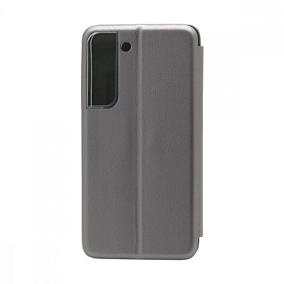 Чехол-книжка BF модельный (силикон/кожа) для Samsung Galaxy S22 серебристый