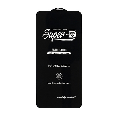 Защитное стекло MTB Super-D для Samsung Galaxy S22/S23 черное тех. пак