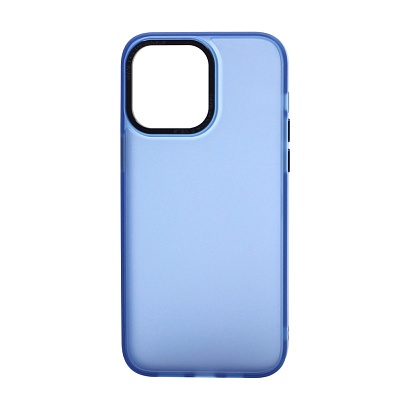 Чехол Metal Frame матовый для Apple iPhone 14 Pro Max/6.7 (003) синий