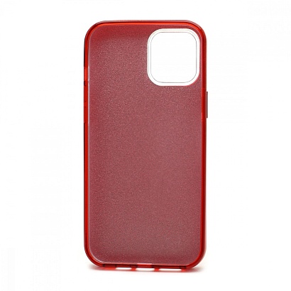 Чехол Fashion с блестками силикон-пластик для Apple iPhone 12 Pro Max/6.7 красный