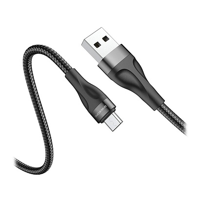 Кабель USB - Micro USB Borofone BX61 "Source" (2.4А, 100см) черный