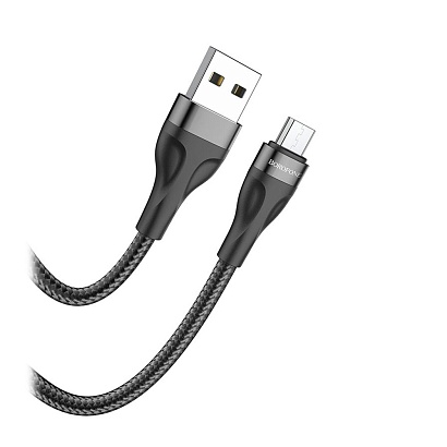 Кабель USB - Micro USB Borofone BX61 "Source" (2.4А, 100см) черный