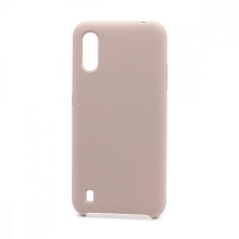 Чехол Silicone Cover Color для Samsung Galaxy A01 (018) бежевый