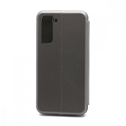 Чехол-книжка BF модельный (силикон/кожа) для Samsung Galaxy S21 серебристый