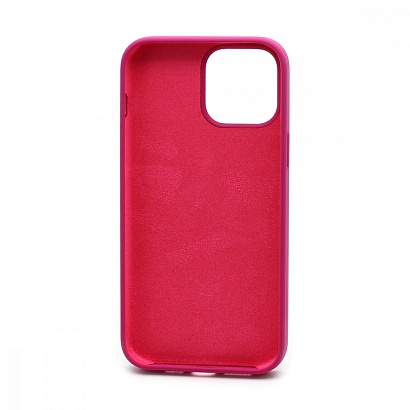 Чехол Silicone Case без лого для Apple iPhone 13 Pro Max/6.7 (полная защита) (054) темно розовый