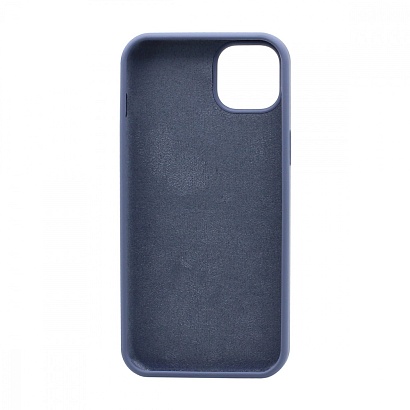 Чехол Silicone Case без лого для Apple iPhone 14 Plus/6.7 (полная защита) (046) синий