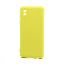 Чехол Silicone Case NEW ERA (накладка/силикон) для Samsung Galaxy A01 Core желтый