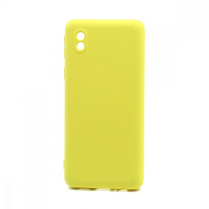 Чехол Silicone Case NEW ERA (накладка/силикон) для Samsung Galaxy A01 Core желтый