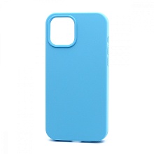 Чехол Silicone Case без лого для Apple iPhone 12 Pro Max/6.7 (полная защита) (016) голубой
