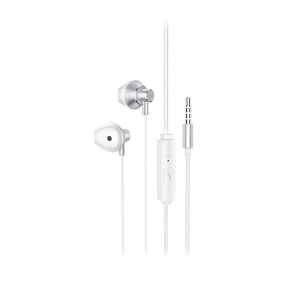 Наушники с микрофоном HOCO M-75 (3.5 mm jack) серебристые