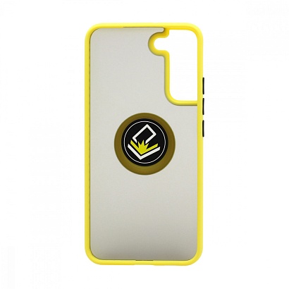 Чехол Shockproof Ring для Samsung Galaxy S22 Plus (001) желто-черный