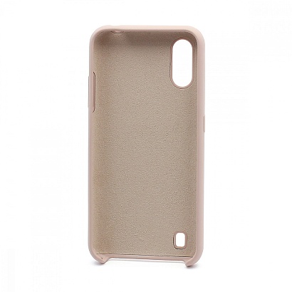 Чехол Silicone Cover Color для Samsung Galaxy A01 (018) бежевый