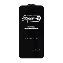 Защитное стекло MTB Super-D для Samsung Galaxy A34 черное тех. пак