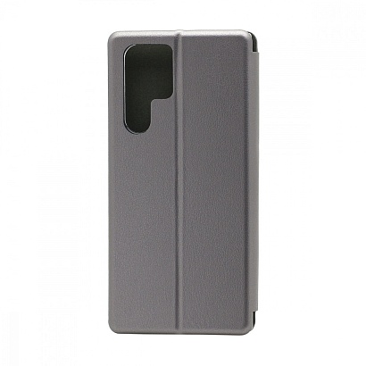 Чехол-книжка BF модельный (силикон/кожа) для Samsung Galaxy S22 Ultra серебристый