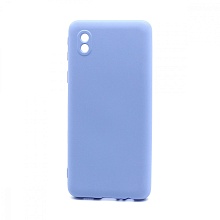 Чехол Silicone Case NEW ERA (накладка/силикон) для Samsung Galaxy A01 Core голубой