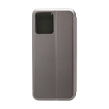 Чехол-книжка BF модельный (силикон/кожа) для Realme C30/C30s/Narzo 50i Prime серебристый