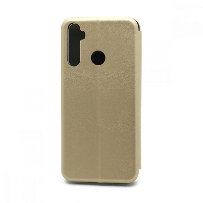 Чехол-книжка BF модельный (силикон/кожа) для Realme 5 золотистый