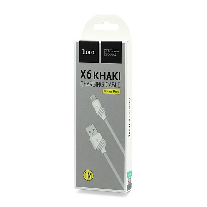 Кабель USB - Type-C HOCO X5 "Bamboo" (3А, 100см) белый