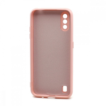 Чехол Silicone Case NEW ERA (накладка/силикон) для Samsung Galaxy A01 светло розовый