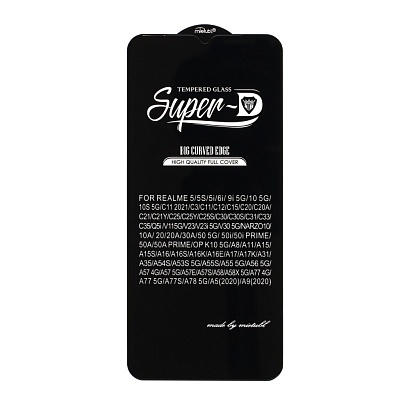 Защитное стекло MTB Super-D для Realme C21Y/C25S/C25Y/C30/C31/C33/C35/Oppo A17/A17k черное тех. пак