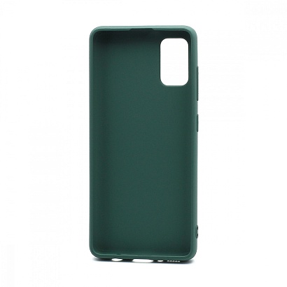 Чехол силиконовый с кожаной вставкой Leather Cover для Samsung Galaxy A41 зеленый