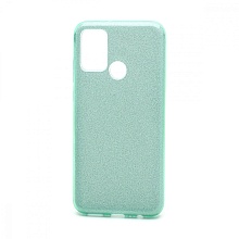 Чехол Fashion с блестками силикон-пластик для Huawei Honor 9A зеленый