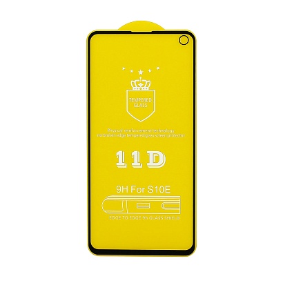 Защитное стекло Full Glass для Samsung Galaxy S10e черное (Full GC) тех. пак