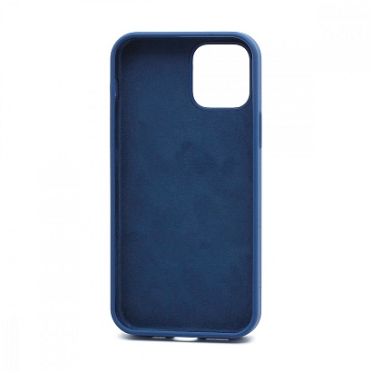 Чехол Silicone Case без лого для Apple iPhone 12/12 Pro/6.1 (полная защита) (020) синий