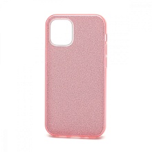 Чехол Fashion с блестками силикон-пластик для Apple iPhone 12 Mini/5.4 розовый