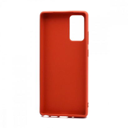 Чехол силиконовый с кожаной вставкой Leather Cover для Samsung Galaxy Note 20 красный